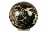 Polished Black Opal Sphere - Madagascar #250798-1